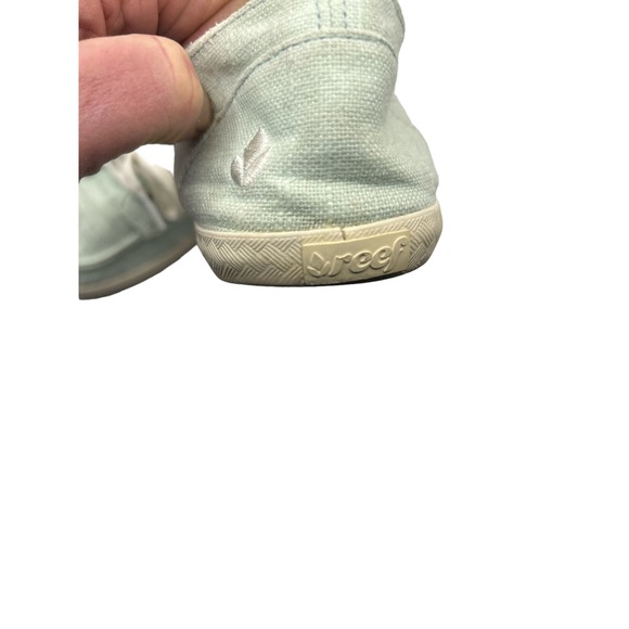 Reef Ladies Shoes Light Green Slip ons w/ Laces Size 8.5 Deck Shoes - Picture 3 of 5